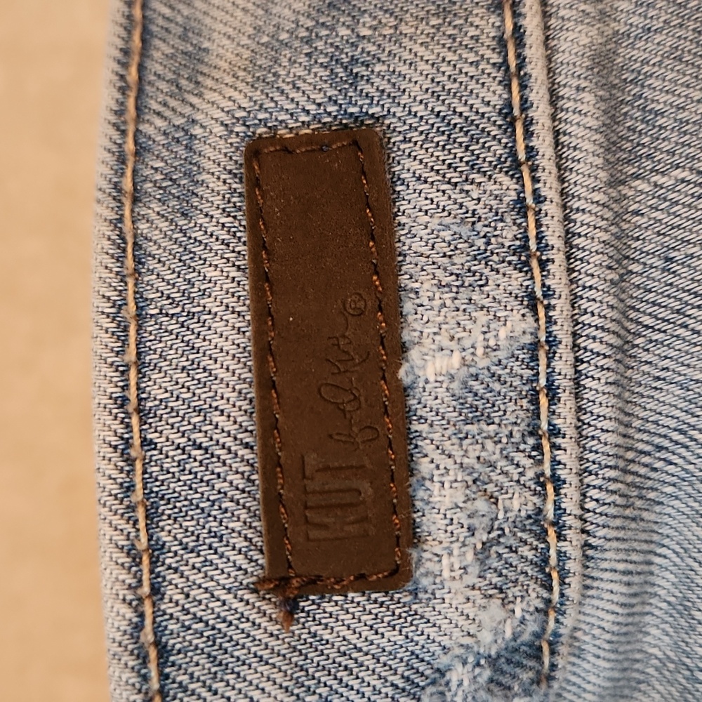 KUT FROM THE KLOTH Jeans Catherine Boyfriend Cut Distressed Blue Jeans Size 4 - Picture 5 of 10
